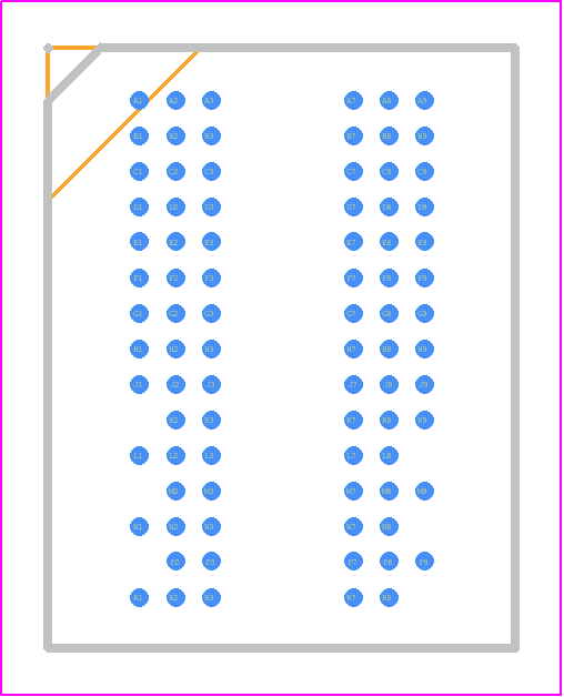 AS4C128M16D2-25BCN - Alliance Memory PCB footprint - BGA - BGA - 84-Ball FBGA