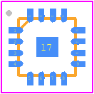 MIC2870YFT-TR - Microchip PCB footprint - Quad Flat No-Lead - Quad Flat No-Lead - 16 qfen