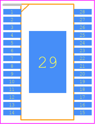 TPS4H160BQPWPRQ1 - Texas Instruments PCB footprint - Small Outline Packages - Small Outline Packages - PWP (R-PDSO-G28)