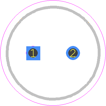 UVR1E221MPD1TD - Nichicon PCB footprint - Capacitor, Polarized Radial Diameter - Capacitor, Polarized Radial Diameter - case code 8 × 11.5