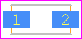 SMAJ85CA - Bourns PCB footprint - Diodes Moulded Non Polarised - Diodes Moulded Non Polarised - SMAJ36CA