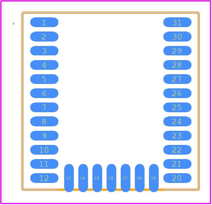 MGM210P022JIA2R - Silicon Labs PCB footprint - Other - Other - MGM210P022JIA2R-2