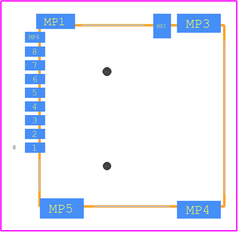 PJS008-2000-0 - Yamaichi PCB footprint - Other - Other - PJS008-2000-0-4