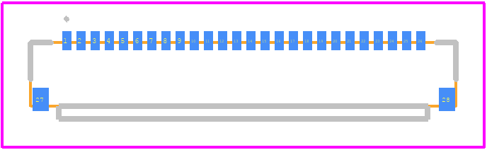 FH33-26S-0.5SH(10) - Hirose PCB footprint - Other - Other - FH33-26S-0.5SH(10)-3