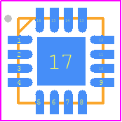 ADXL377BCPZ-RL - Analog Devices PCB footprint - Quad Flat No-Lead - Quad Flat No-Lead - 16-Lead Lead Frame Chip Scale Package [LFCSP] 3 mm × 3 mm Body and 1.45 mm Package Height (CP-16-28)