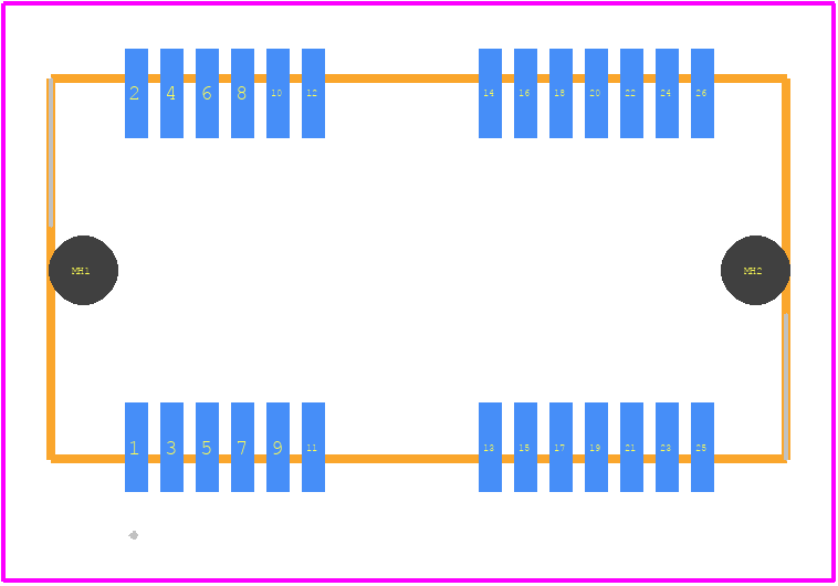 MEC8-113-02-L-D-RA1 - SAMTEC PCB footprint - Other - Other - MEC8-113-02-L-D-RA1-2