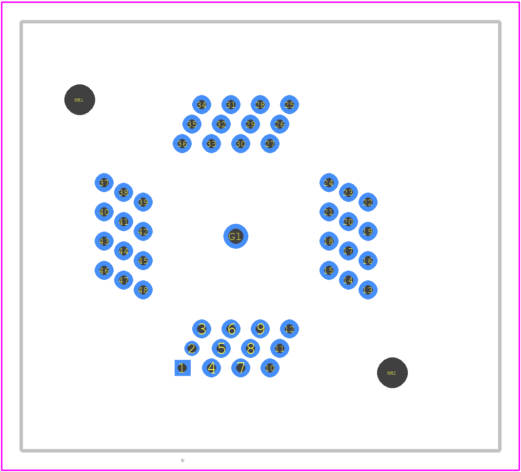 IC550-0484-004-G - Yamaichi PCB footprint - Other - Other - IC550-0484-004-G-3