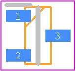 MMBT2222A - STMicroelectronics PCB footprint - SOT23 (3-Pin) - SOT23 (3-Pin) - SOT-23 height 1.1