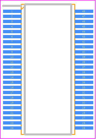 LTC6804IG-1#PBF - Analog Devices PCB footprint - Small Outline Packages - Small Outline Packages - 48-Lead Plastic SSOP (5.3mm) - G package