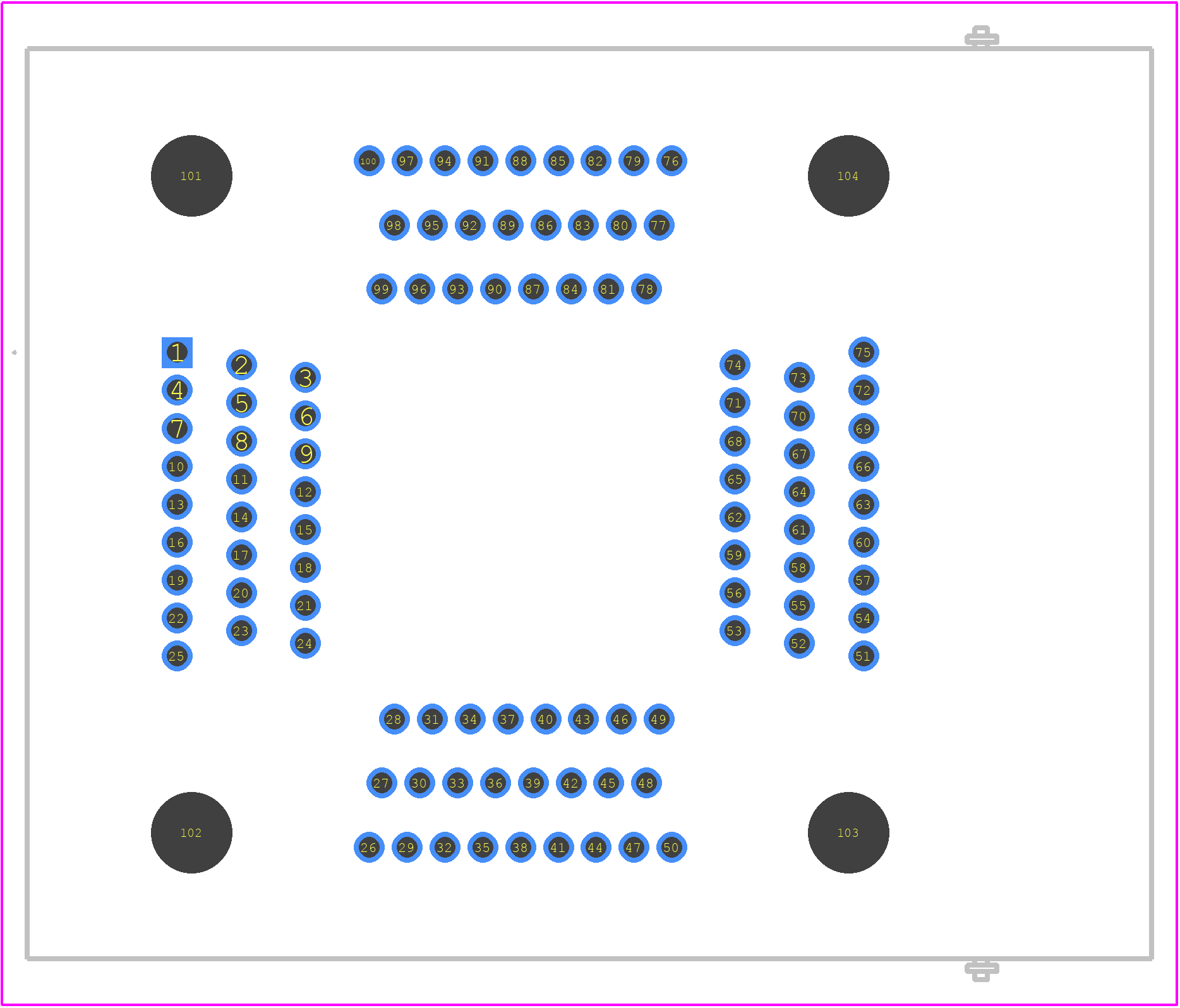 IC51-1004-809 - Yamaichi PCB footprint - Other - Other - IC51-1004-809-4