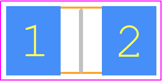 CRF2512-FV-R001ELF - Bourns PCB footprint - Resistor Chip - Resistor Chip - CRF2512