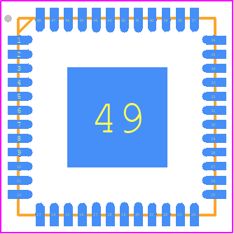 KSZ8061MNGW - Microchip PCB footprint - Quad Flat No-Lead - Quad Flat No-Lead - 48-LEAD QFN 7 MM X 7 MM PACKAGE