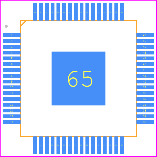TUSB4041IPAPQ1 - Texas Instruments PCB footprint - Quad Flat Packages - Quad Flat Packages - pap(s-pqfp-g64)-ren1