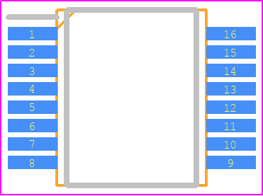 MAX1644EAE+T - Analog Devices PCB footprint - Small Outline Packages - Small Outline Packages - SSOP-16
