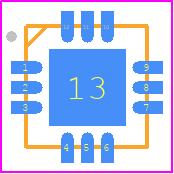 PE45361A-X - Peregrine Semiconductor PCB footprint - Quad Flat No-Lead - Quad Flat No-Lead - PE45361A-X