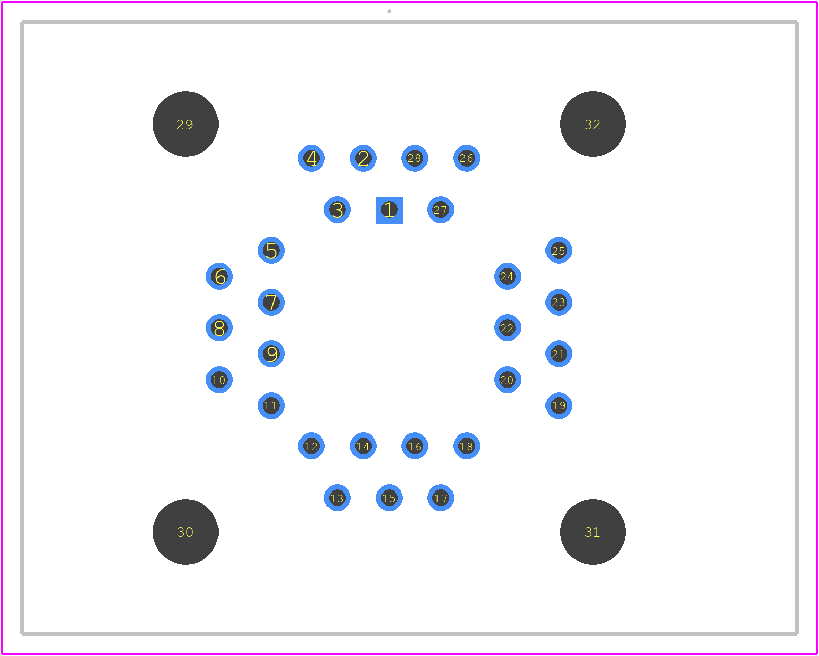 IC51-0284-399 - Yamaichi PCB footprint - Other - Other - PLCC28