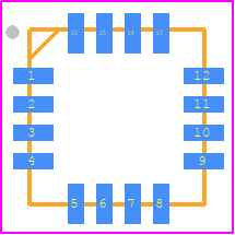 L3GD20 - STMicroelectronics PCB footprint - Quad Flat No-Lead - Quad Flat No-Lead - QFN16 (3x3x0.55)-1