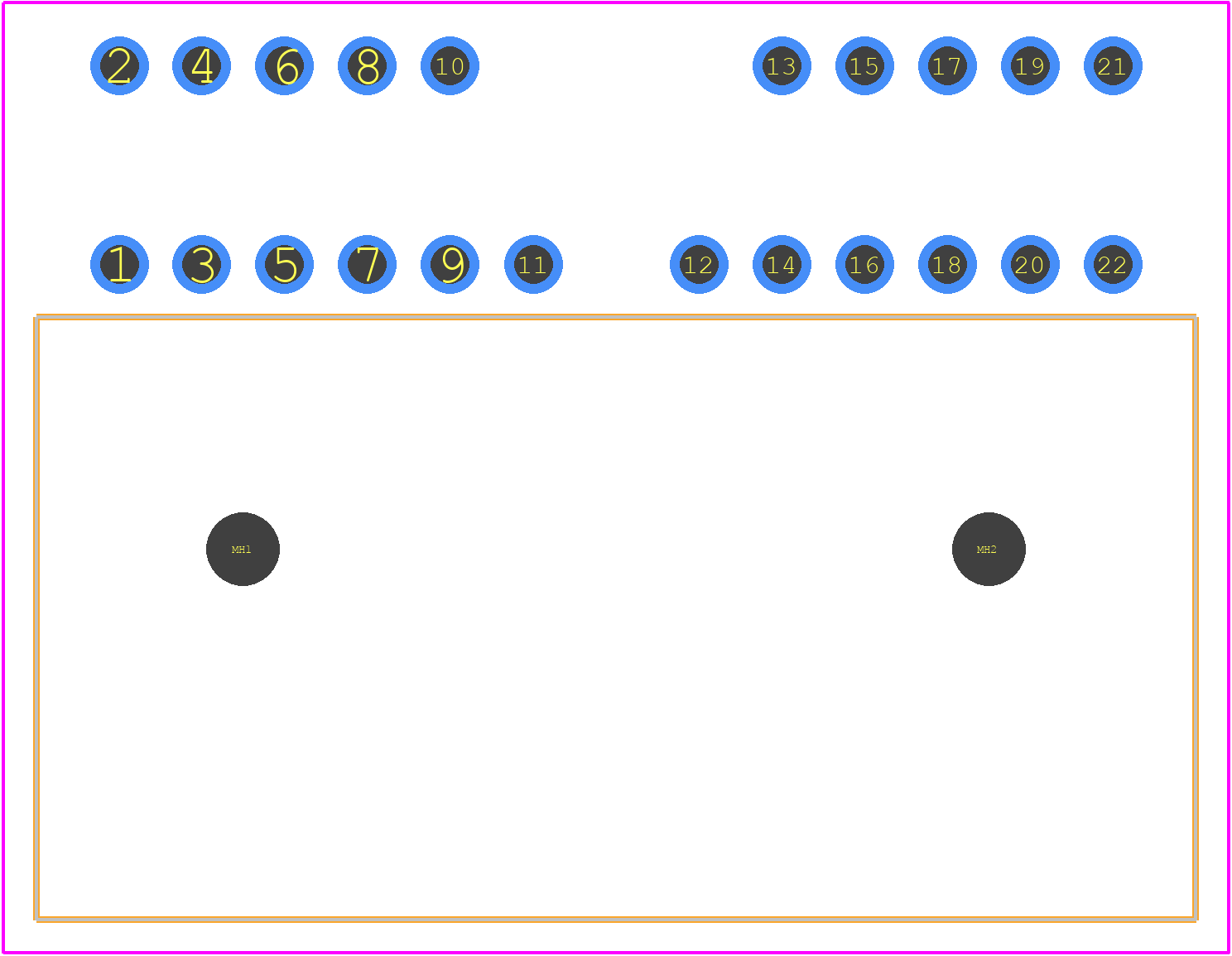 IL-AG5-22P-D3L2 - JAE PCB footprint - Other - Other - IL-AG5-22P-D3L2-1