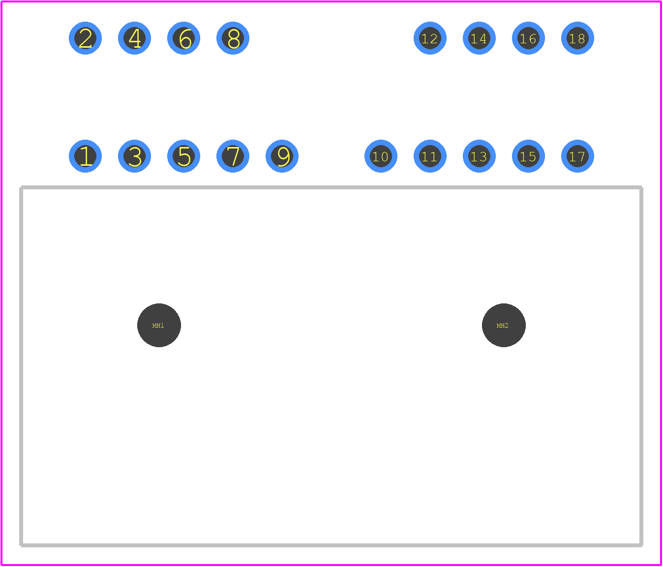 IL-AG5-18P-D3L2 - JAE PCB footprint - Other - Other - IL-AG5-18P-D3L2-4