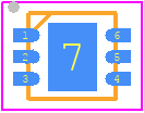 LD39050PV10R - STMicroelectronics PCB footprint - Small Outline No-lead - Small Outline No-lead - DFN6 (2x2 mm)