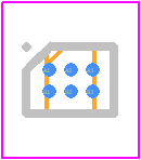 DSILC6-4F2 - STMicroelectronics PCB footprint - BGA - BGA - DSILC6-4F2