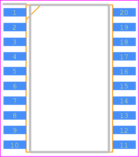 HT12E-20SOP - Holtek PCB footprint - Small Outline Packages - Small Outline Packages - 20-pin SOP (300mil)_2020