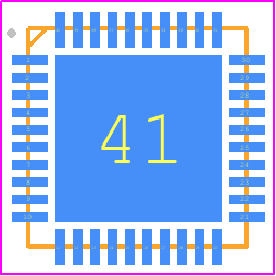 MP6535GU-P - Monolithic Power Systems (MPS) PCB footprint - Quad Flat No-Lead - Quad Flat No-Lead - QFN-40