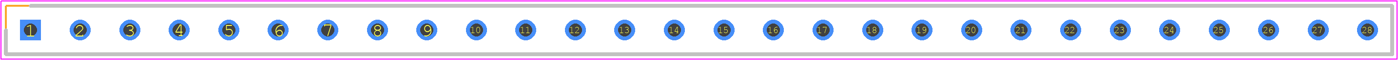 BBS-128-T-B - SAMTEC PCB footprint - Header, Vertical - Header, Vertical - BBS-128-T-B