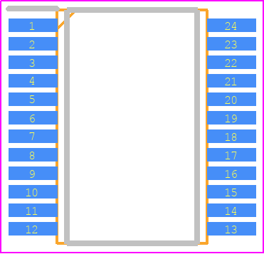 ADE7751ARSZRL - Analog Devices PCB footprint - Small Outline Packages - Small Outline Packages - (RS-24)