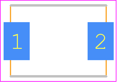 SMCJ13CA-TR - STMicroelectronics PCB footprint - Diodes Moulded Non Polarised - Diodes Moulded Non Polarised - DO-214AB-2 (SMC)