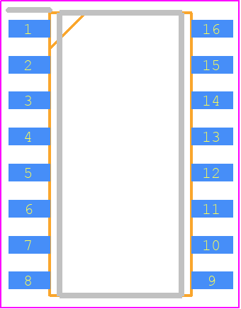 NJM2750M - Nisshinbo PCB footprint - Small Outline Packages - Small Outline Packages - DMP16