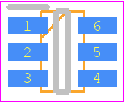 MCP1624T-I/CHY - Microchip PCB footprint - SOT23 (6-Pin) - SOT23 (6-Pin) - (CHY)(SOT-23)