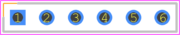 06-0600-20 - ARIES PCB footprint - Header, Vertical - Header, Vertical - HEADER 1X6
