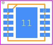 LM5165YDRCT - Texas Instruments PCB footprint - Small Outline No-lead - Small Outline No-lead - DRC (S-PVSON-N10)