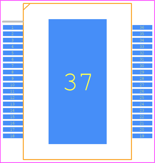 DRV8432DKDR - Texas Instruments PCB footprint - Small Outline Packages - Small Outline Packages - DKD0036A