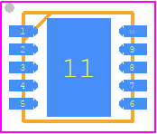 ATTINY13V-10MMUR - Microchip PCB footprint - Small Outline No-lead - Small Outline No-lead - 10M1