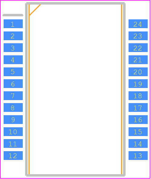 TG111-MSC13LF - Halo Electronics PCB footprint - Small Outline Packages - Small Outline Packages - 24 PIN TSSOP