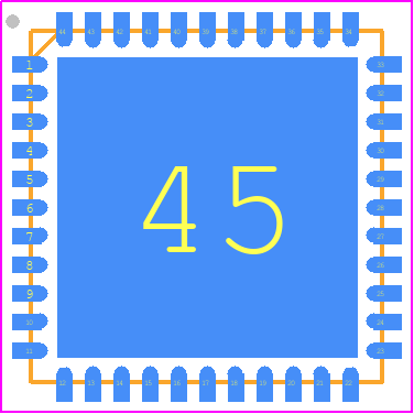 DSPIC30F4011-20I/ML - Microchip PCB footprint - Quad Flat No-Lead - Quad Flat No-Lead - 44-QFN 8X8