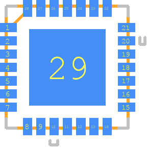 PIC16LF1938-I/ML - Microchip PCB footprint - Other - Other - QFN65P600X600X100-29N