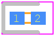 CGA0402MLC-05G - Bourns PCB footprint - Diodes Chip - Diodes Chip - CGA0402MLC-05G