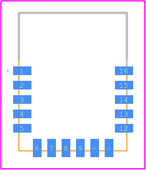 RN4871-I/RM140 - Microchip PCB footprint - Other - Other - 16-SMD Module