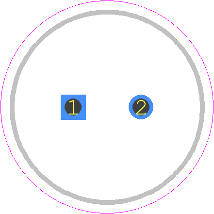 16SEP330M - Panasonic PCB footprint - Capacitor, Polarized Radial Diameter - Capacitor, Polarized Radial Diameter - F13