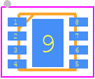 MN63Y1213-E1 - Panasonic PCB footprint - Small Outline No-lead - Small Outline No-lead - MN63Y1213_son8