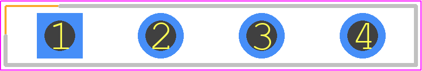282832-4 - TE Connectivity PCB footprint - Header, Vertical - Header, Vertical - 282832-4