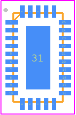THCV2911A - THine PCB footprint - Quad Flat No-Lead - Quad Flat No-Lead - THCV