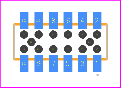 CLP-106-02-G-D-BE-A-K - SAMTEC PCB footprint - Other - Other - CLP-106-02-XXX-D-BE-A-K