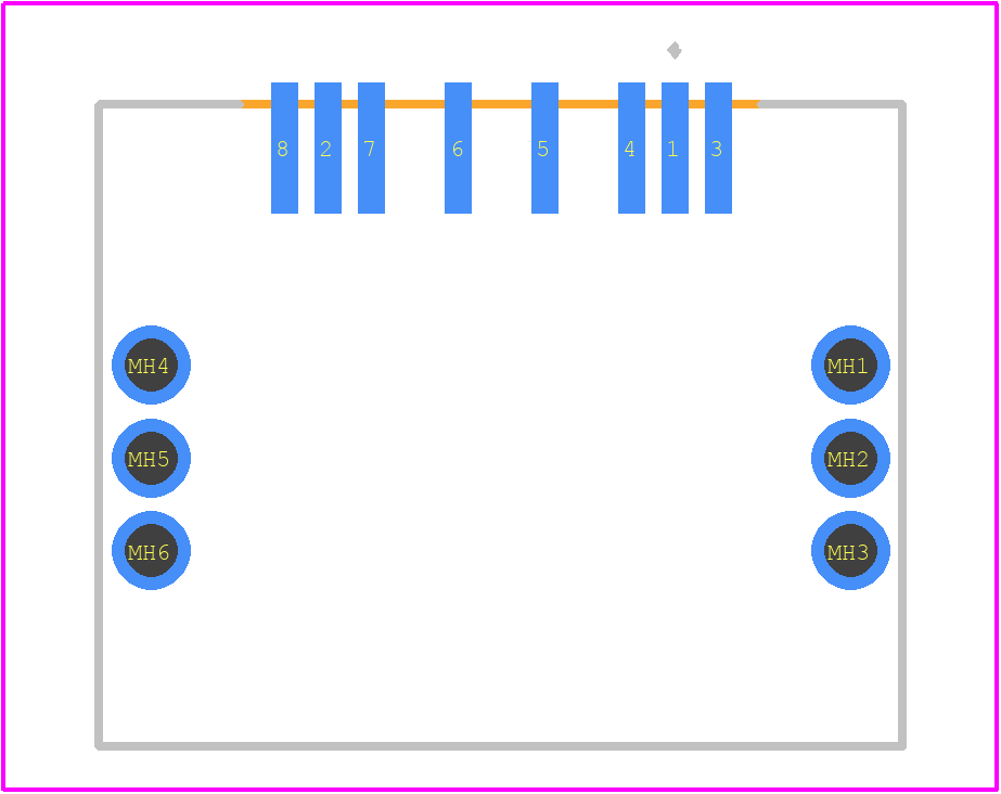 ZE05-8DP-2H - Hirose PCB footprint - Other - Other - ZE05-8DP-2H