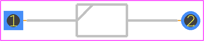 BZX85B24-TR - Vishay PCB footprint - Diodes, Axial Diameter Horizontal Mounting - Diodes, Axial Diameter Horizontal Mounting - DO-41