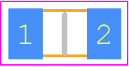 CRHV1206AF100MFKET - Vishay PCB footprint - Resistor Chip - Resistor Chip - CRHV1206