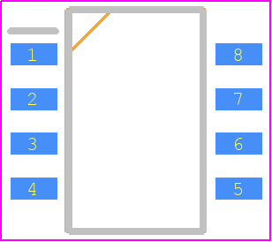 ILD205T - Vishay PCB footprint - SOT23 (8-Pin) - SOT23 (8-Pin) - ILD205T